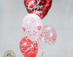 בלוני הליום מארז I LOVE YOU